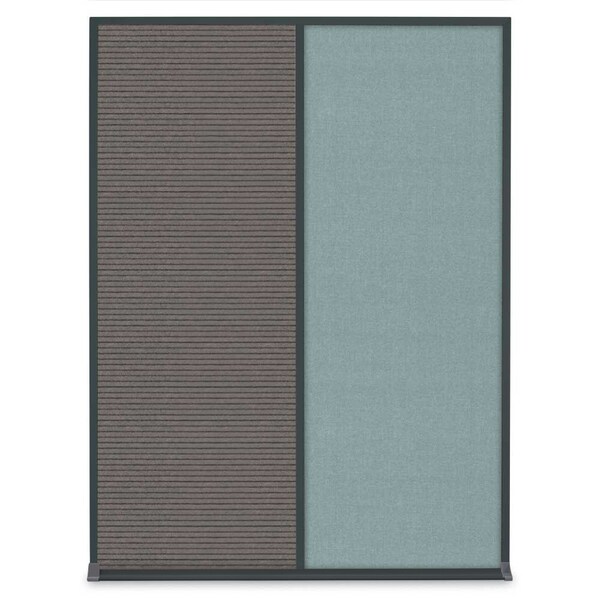 United Visual Products Single Door Radius Plus Corkboard, 18"X UV8000PLUS-BRONZE-BUFF - main